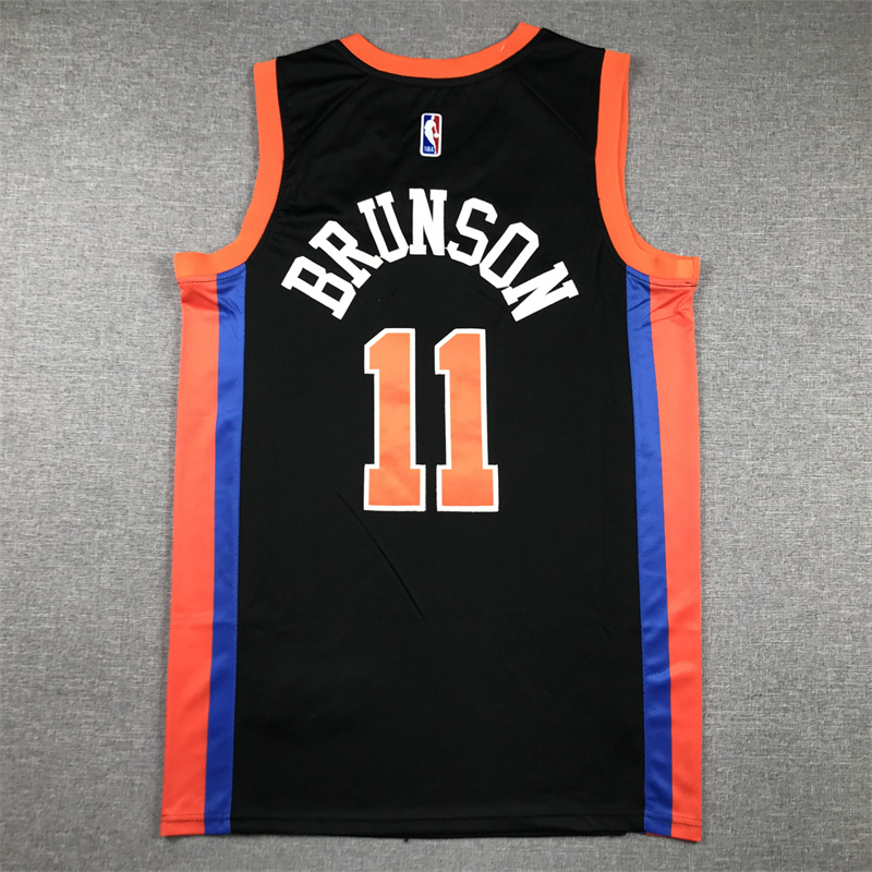 Men New York Knicks #11 Brunson Black Nike 2025 NBA Jersey->->NBA Jersey